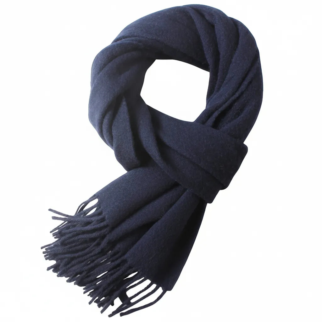 Écharpe Laine Homme Bleu - old money style