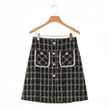 Jupe Midi Rayures Noir S - My Store